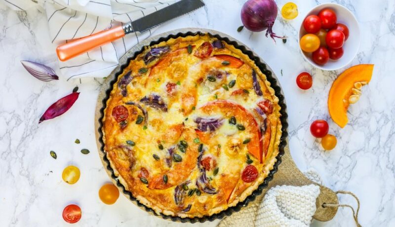 Kürbis-Quiche